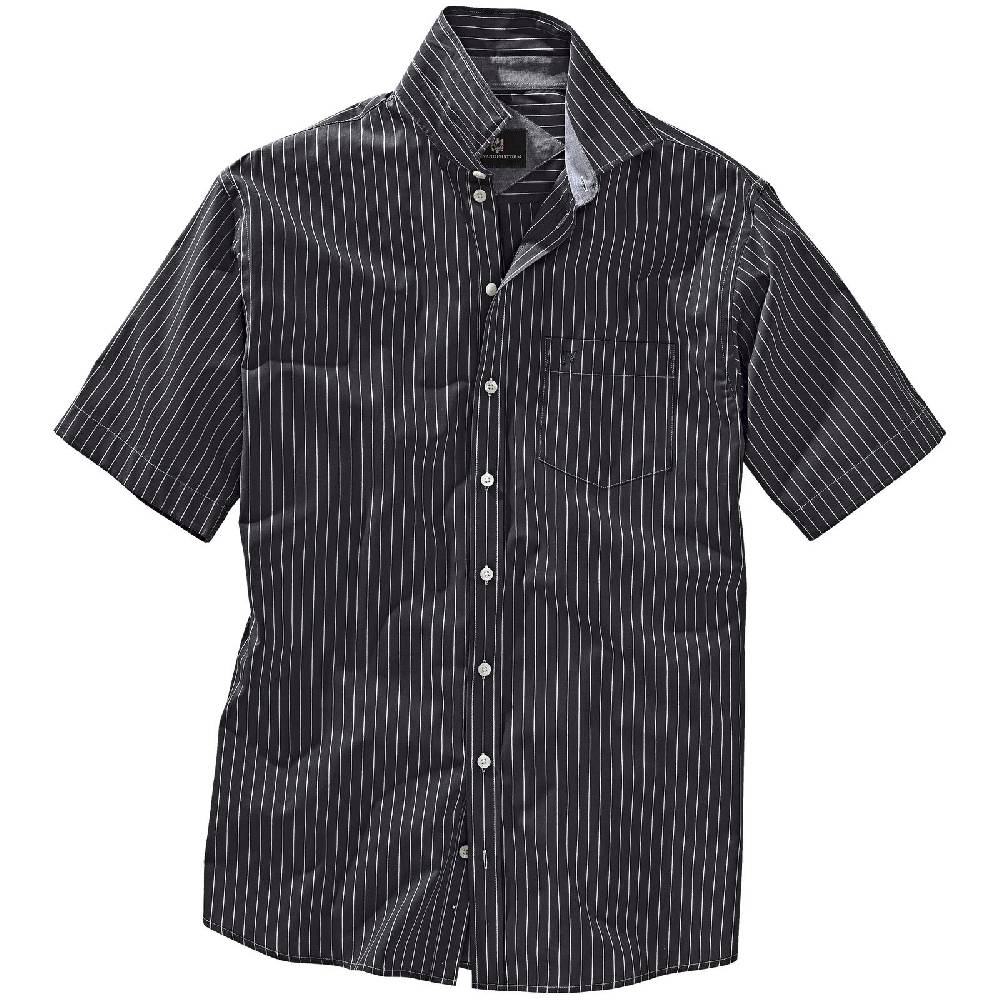 Jan Vanderstorm Streifenhemd PERTTU Schwarz