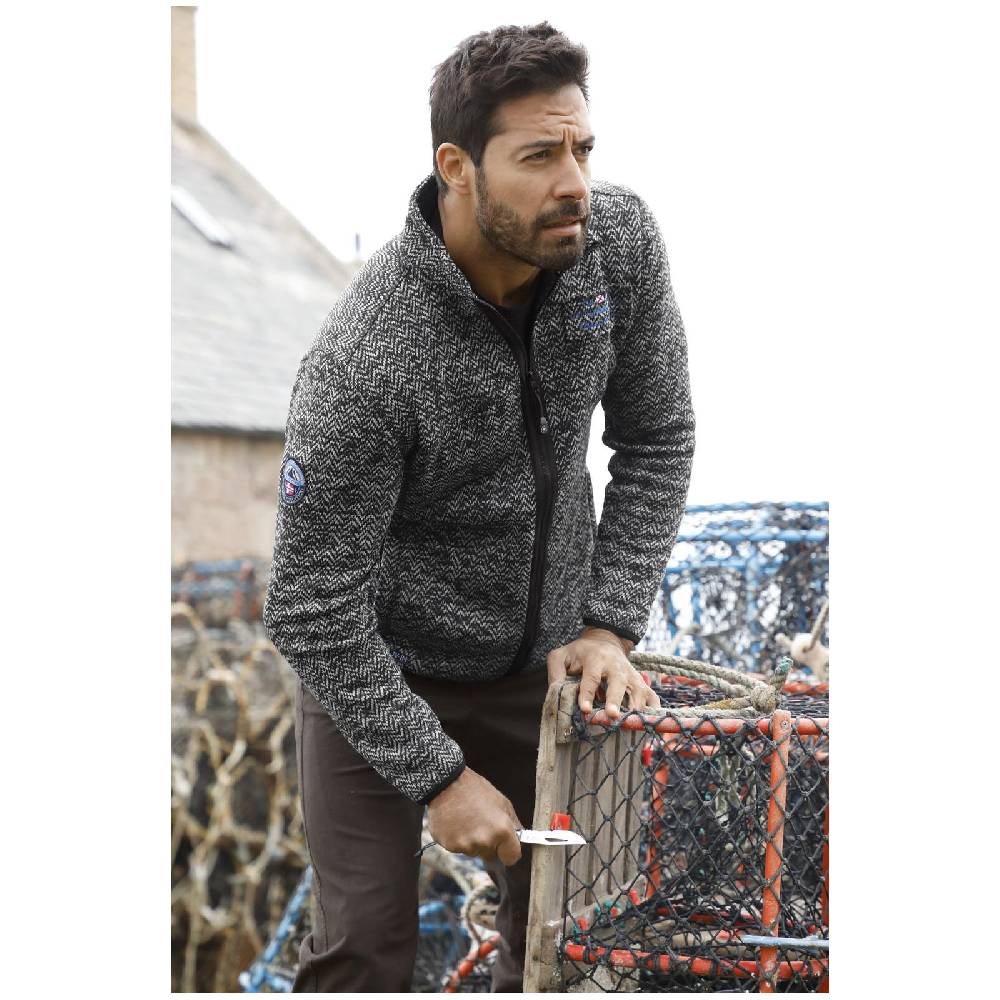 Jan Vanderstorm Strickfleecejacke KOLMUND Schwarz