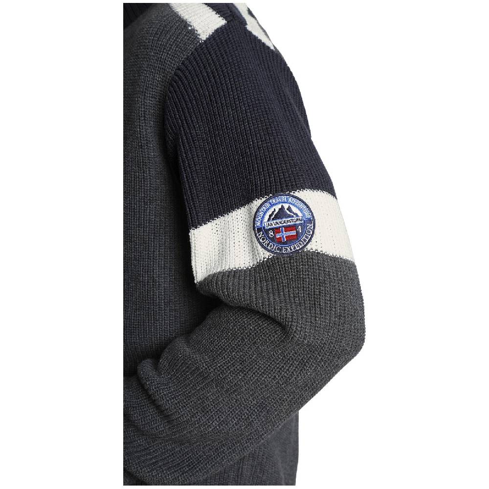 Jan Vanderstorm Strickjacke ANVE Dunkelgrau