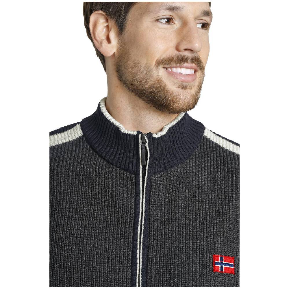 Jan Vanderstorm Strickjacke ANVE Dunkelgrau