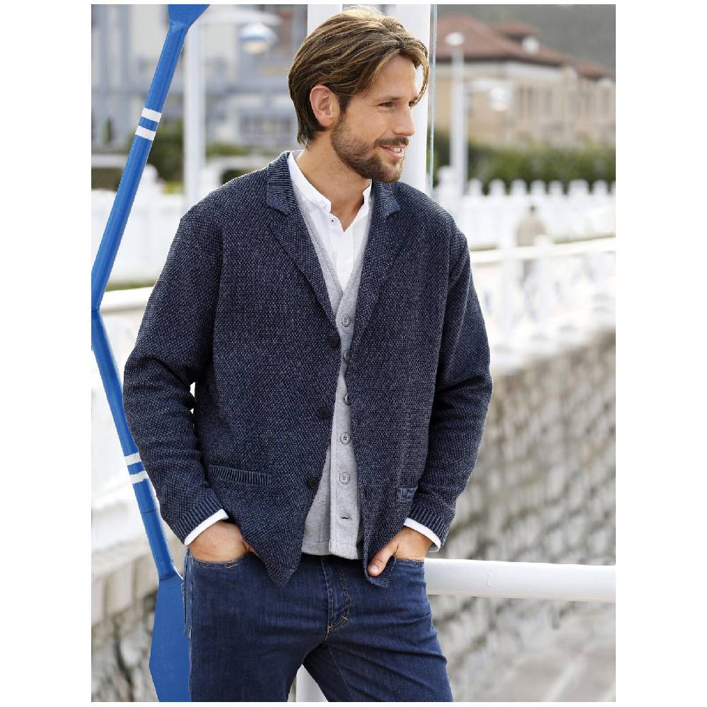 Jan Vanderstorm Strickjacke ASGER Blau