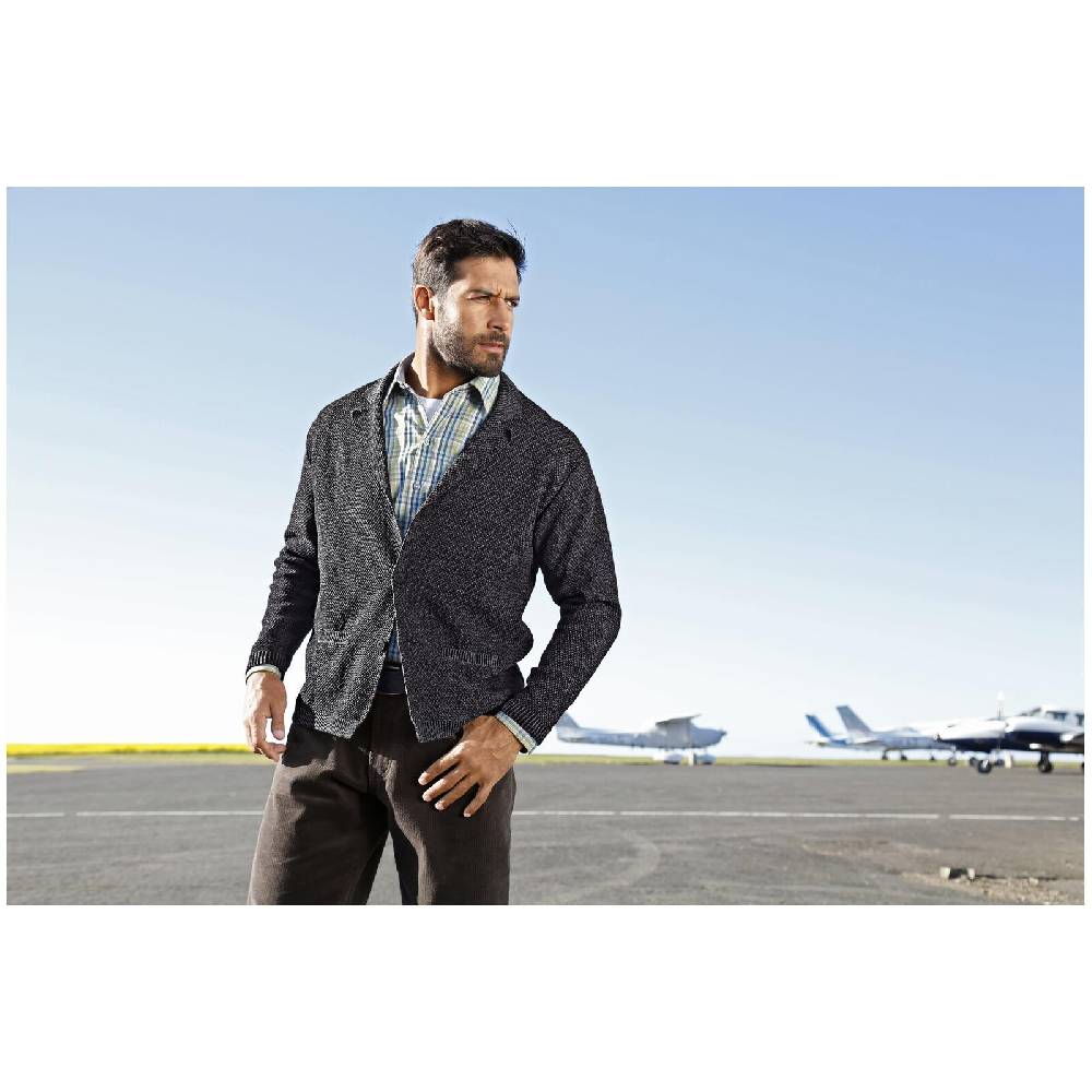 Jan Vanderstorm Strickjacke ASGER Dunkelgrau