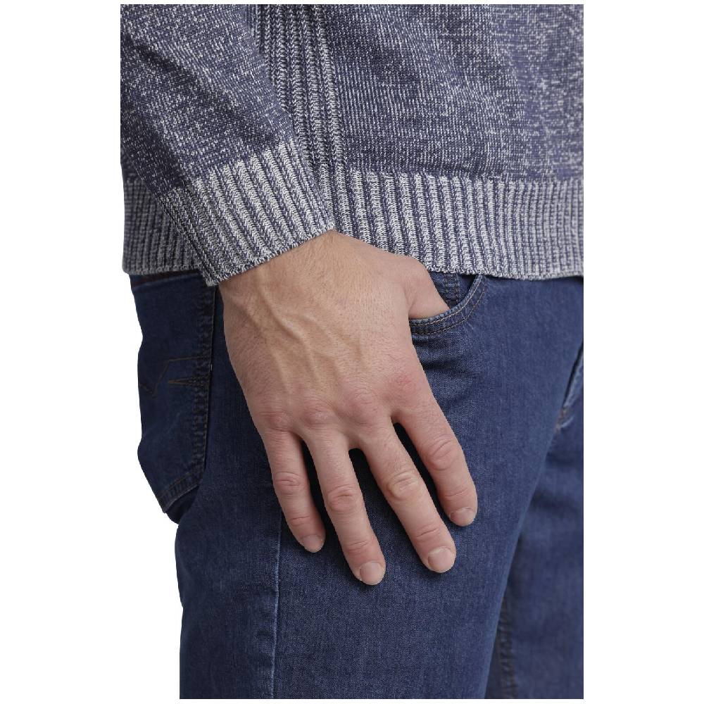 Jan Vanderstorm Strickjacke INGRABAN Blau Melange