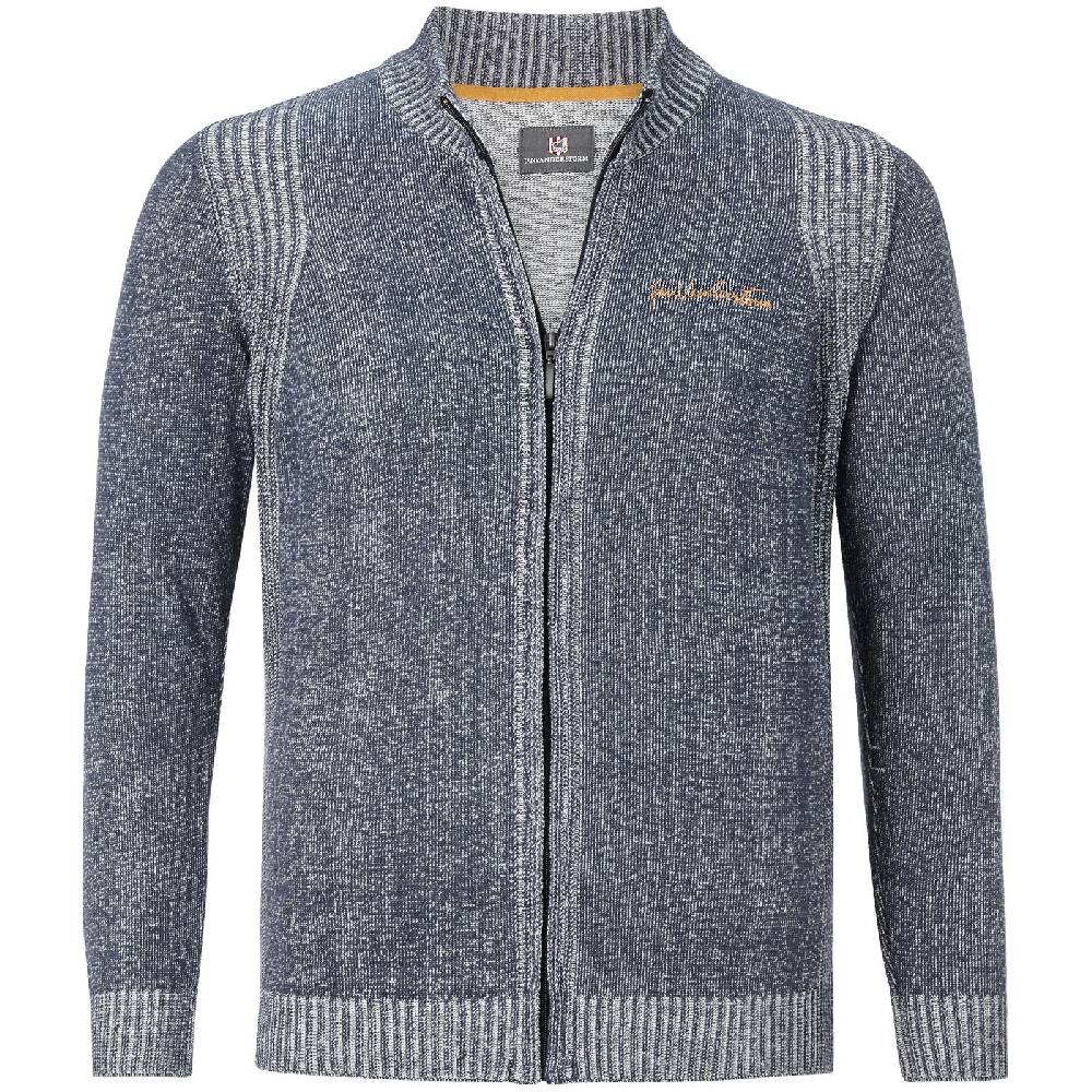 Jan Vanderstorm Strickjacke INGRABAN blau melange