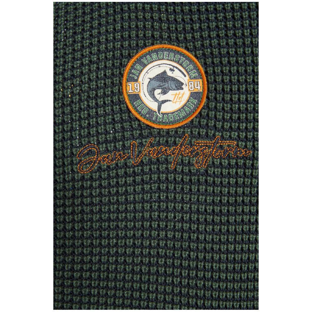 Jan Vanderstorm Strickjacke ISIDUR Dunkelgrün