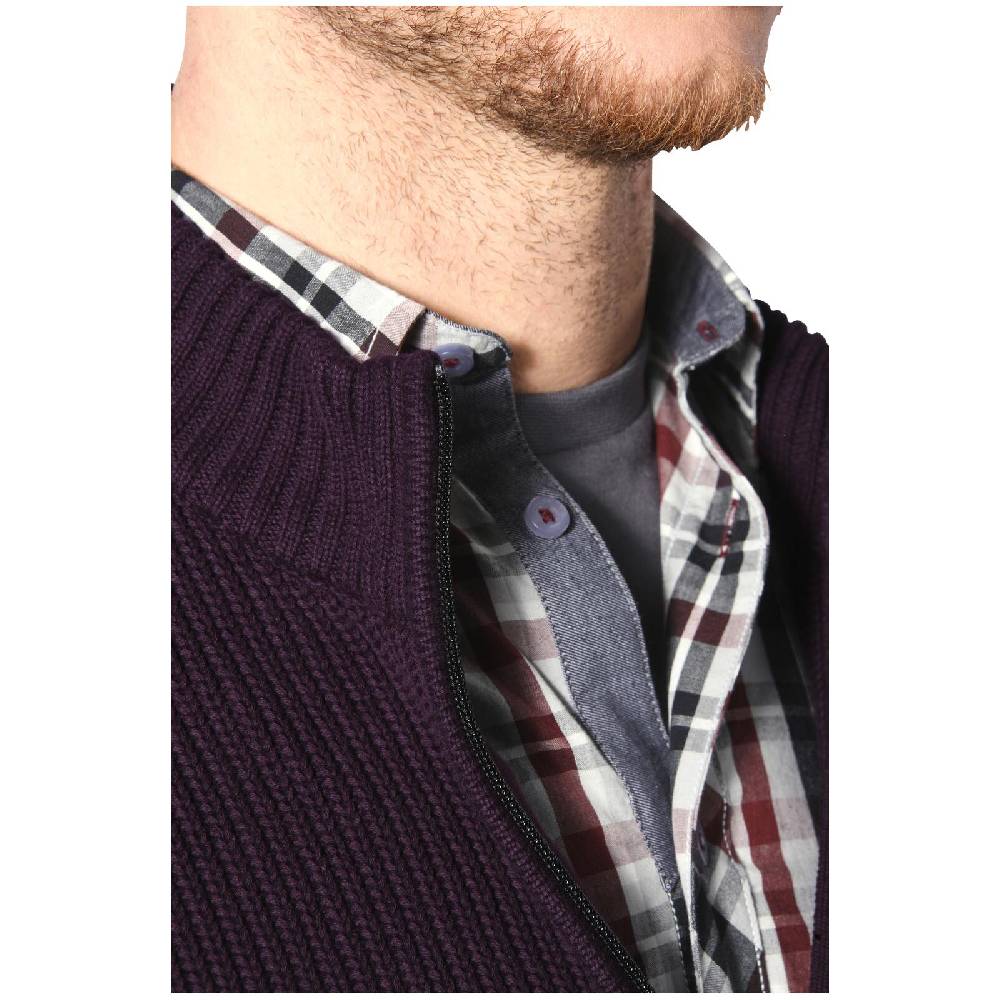 Jan Vanderstorm Strickjacke OLETARVIN Dunkelrot