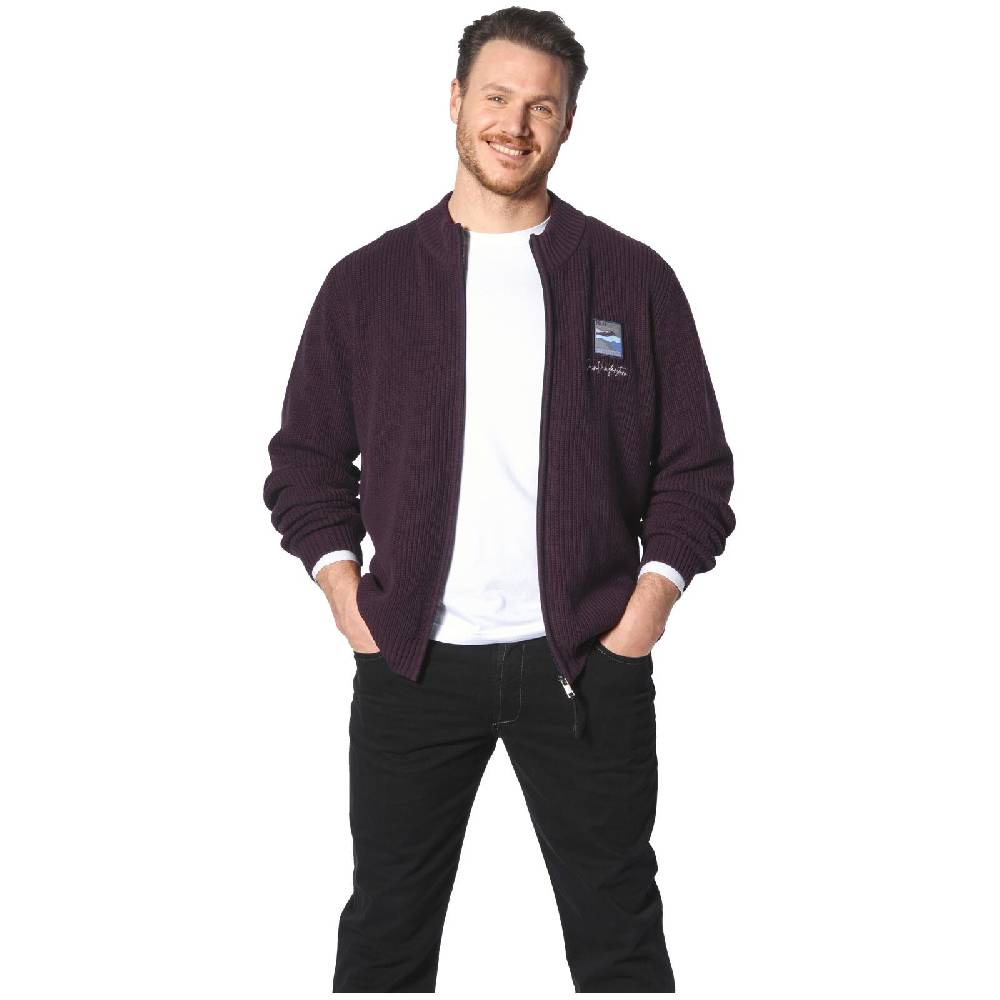 Jan Vanderstorm Strickjacke OLETARVIN Dunkelrot