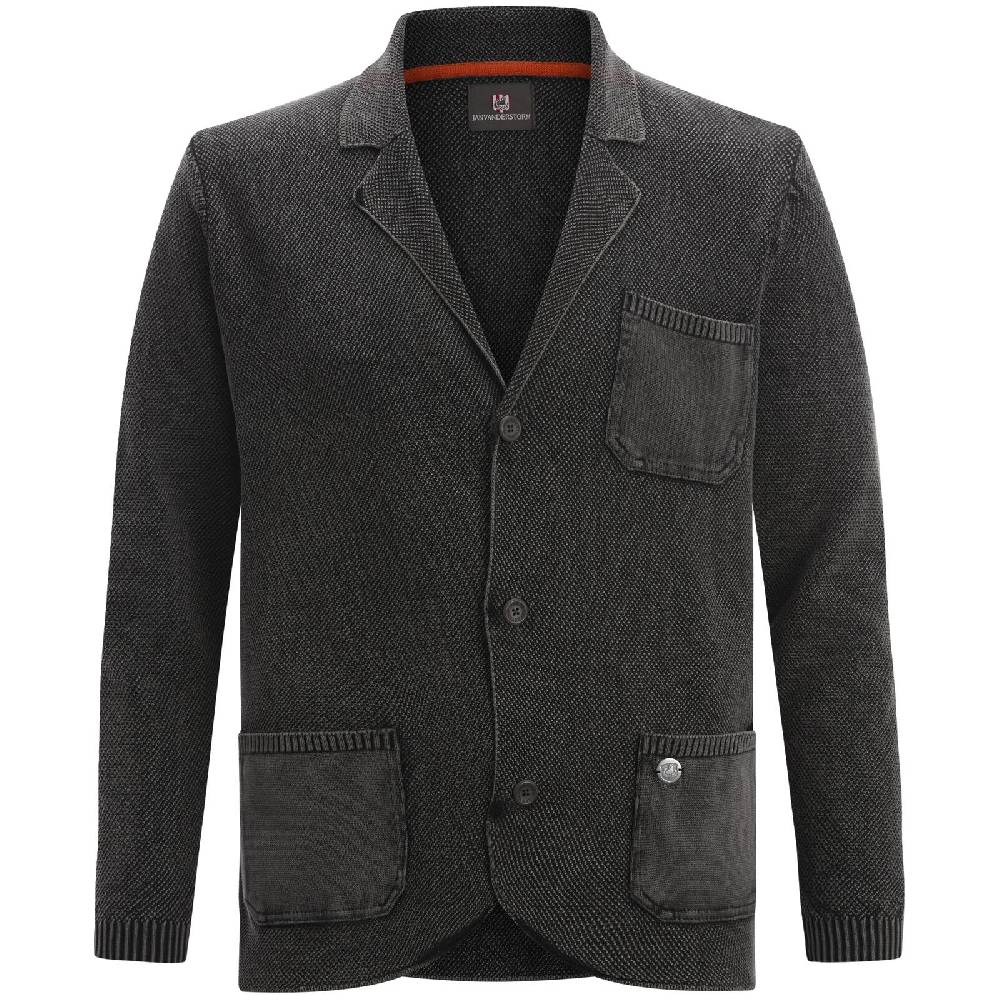 Jan Vanderstorm Strickjacke SIGURDULFAR schwarz