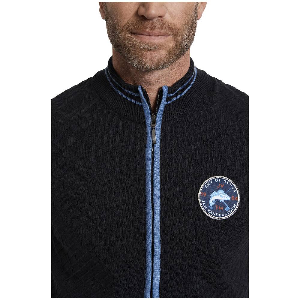 Jan Vanderstorm Strickweste EINDRIDE Dunkelblau