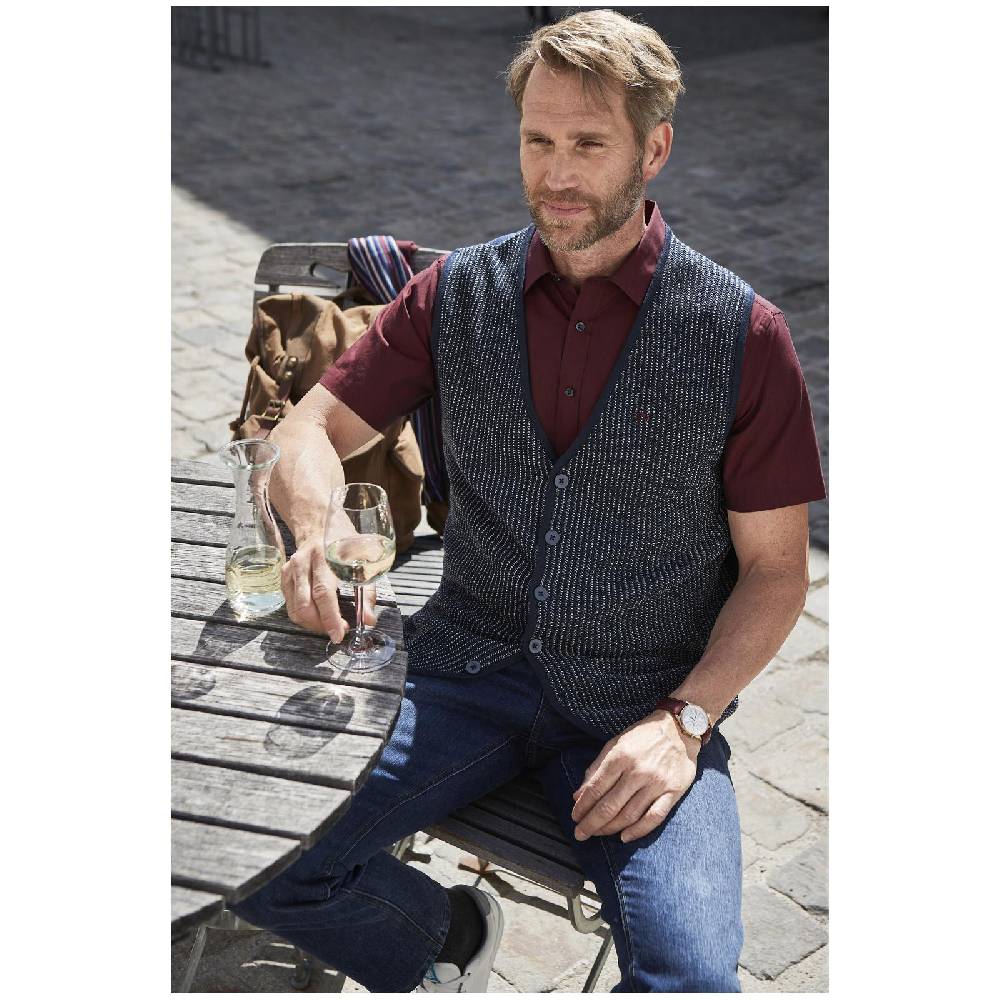 Jan Vanderstorm Strickweste GUMB Blau