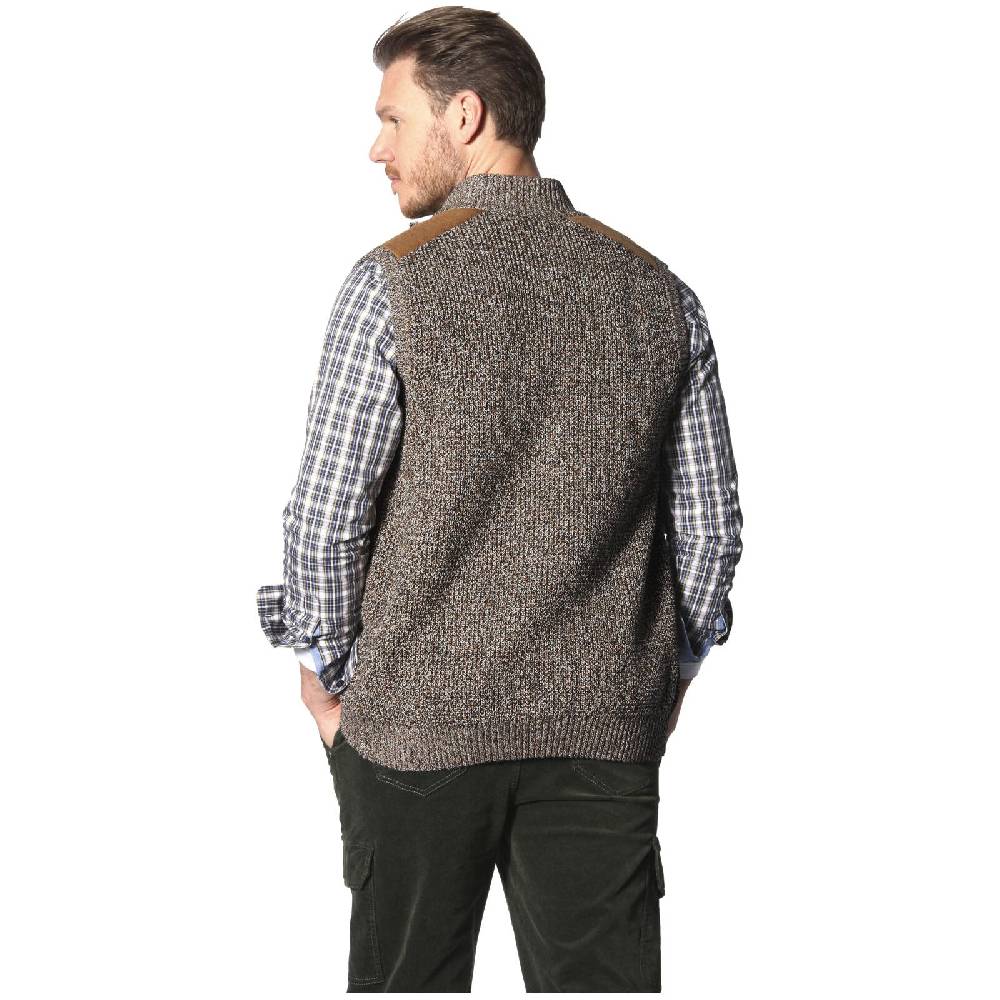 Jan Vanderstorm Strickweste GUNDVAST Braun Melange