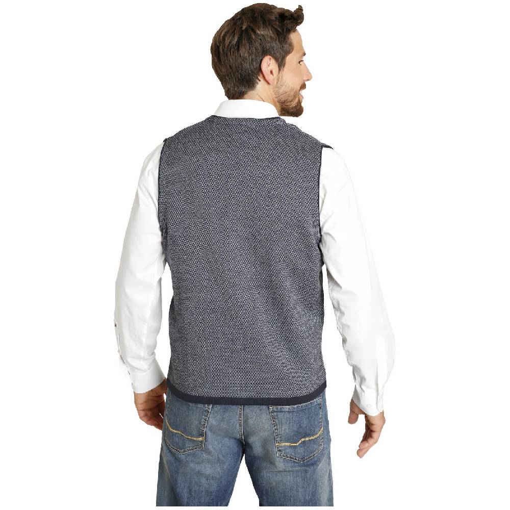 Jan Vanderstorm Strickweste TANE Blau Gemustert