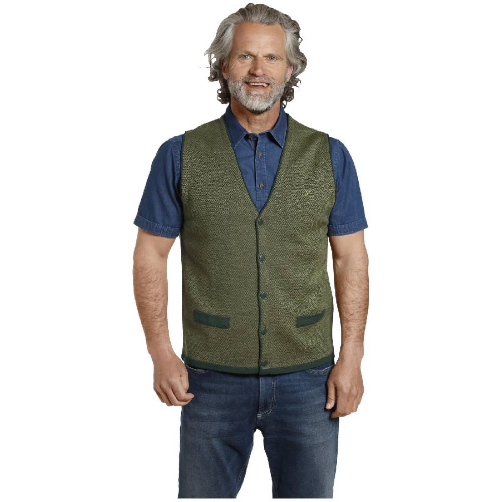 Jan Vanderstorm Strickweste TANE Grün Gemustert