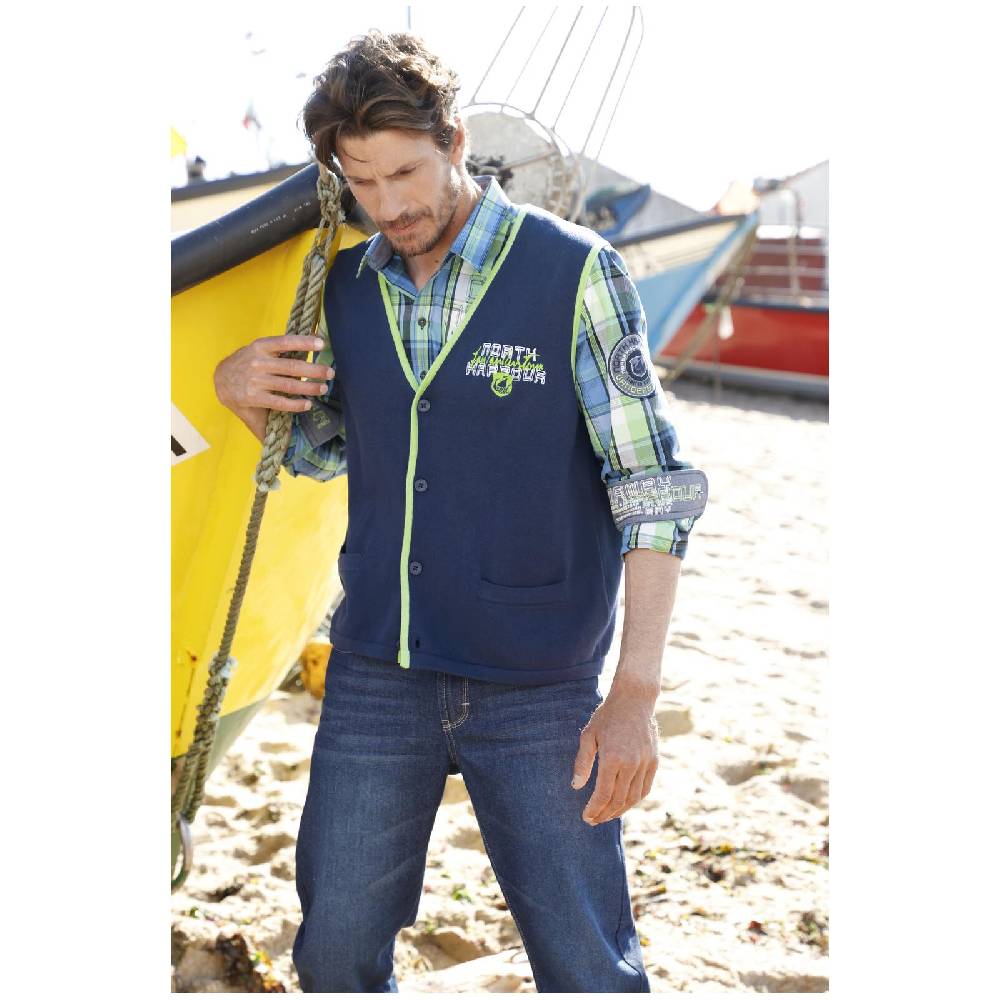 Jan Vanderstorm Strickweste VINNY Dunkelblau