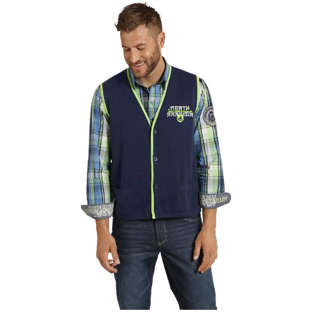 Jan Vanderstorm Strickweste VINNY Dunkelblau