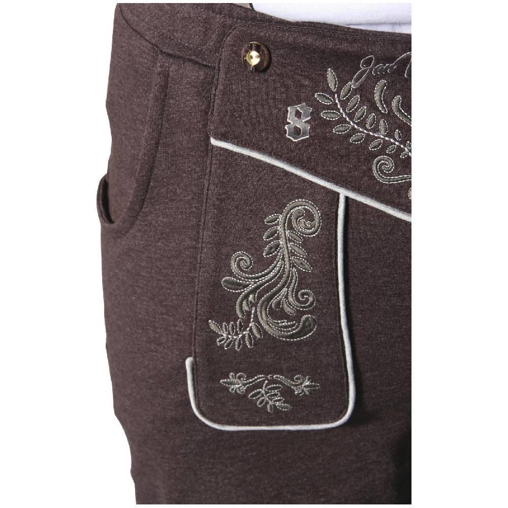 Jan Vanderstorm Sweatbermuda DENNIK Dunkelbraun