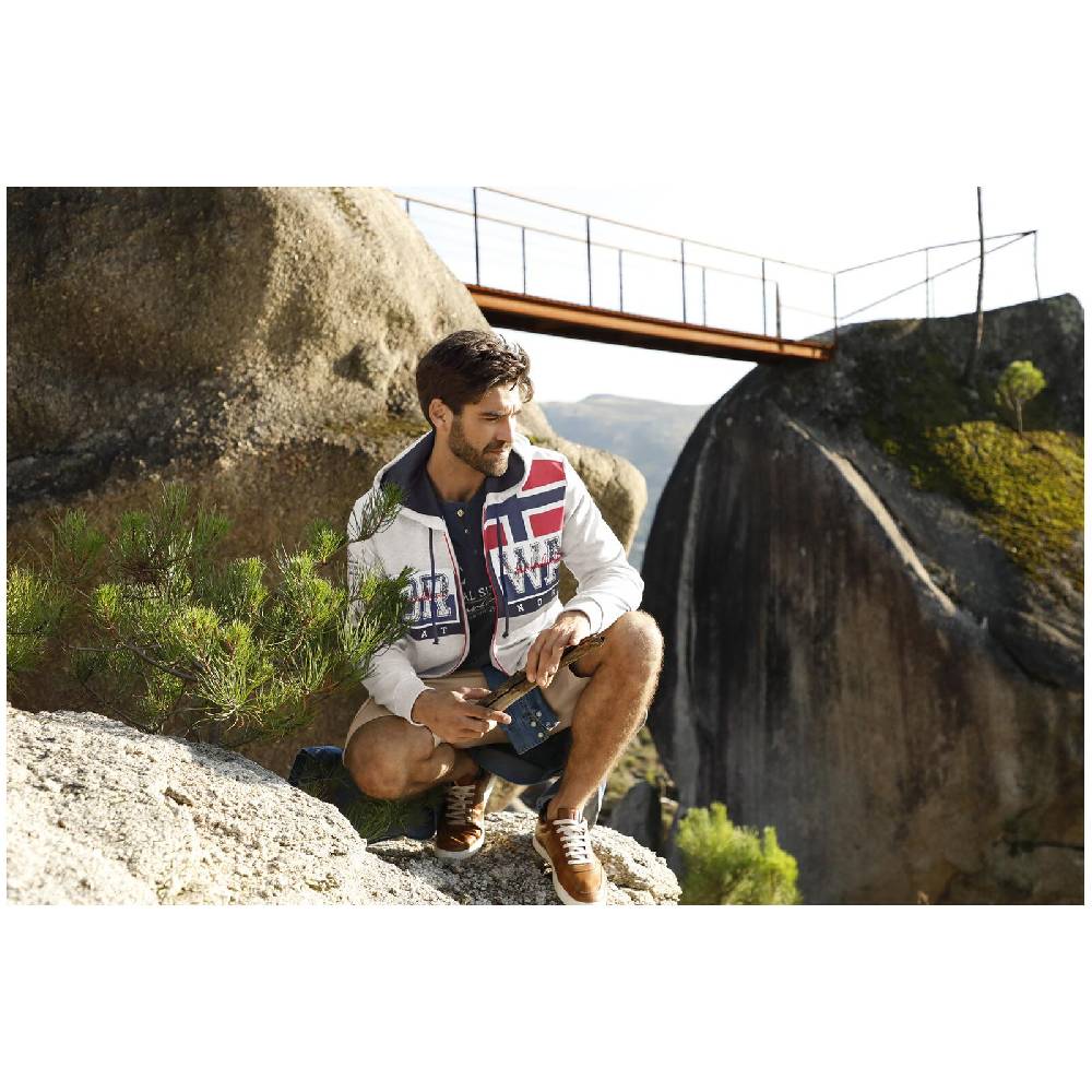 Jan Vanderstorm Sweatjacke ABBE Hellgrau Melange