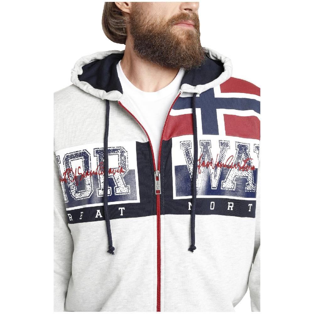 Jan Vanderstorm Sweatjacke ABBE Hellgrau Melange