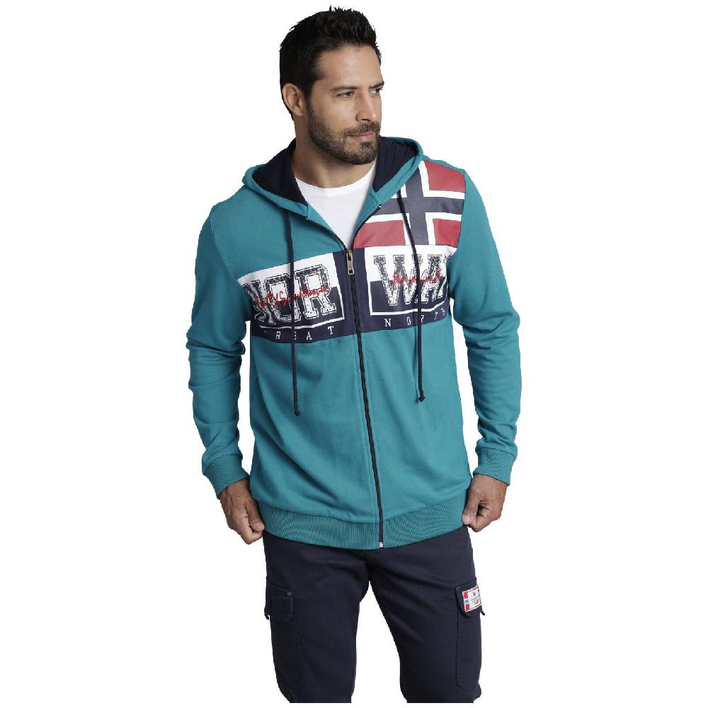 Jan Vanderstorm Sweatjacke ABBE Petrol