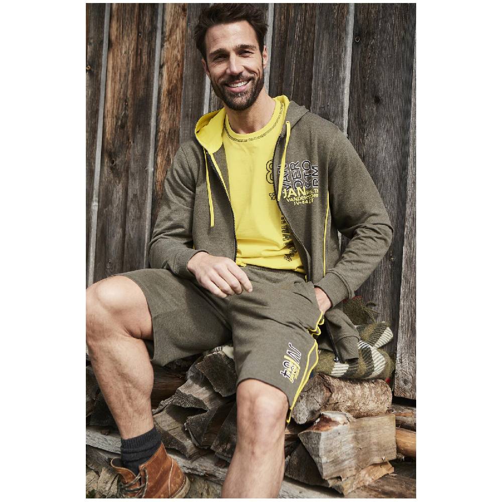 Jan Vanderstorm Sweatjacke BALSA Oliv Melange