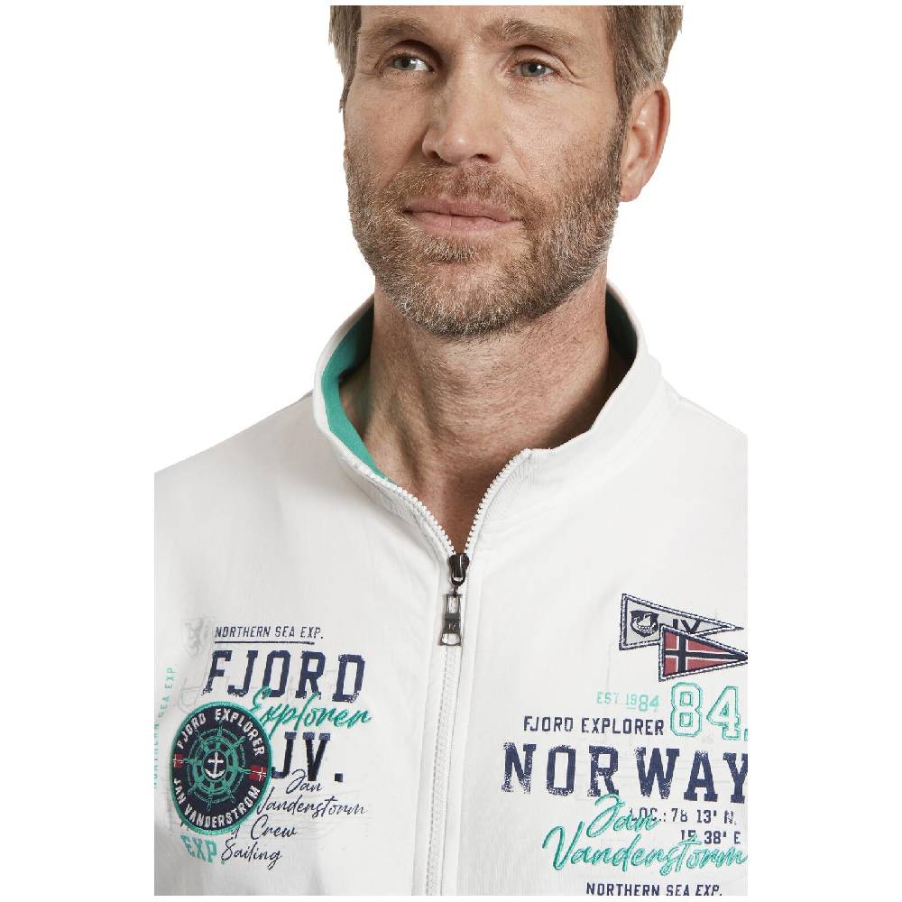 Jan Vanderstorm Sweatjacke BARUK Wollweiß
