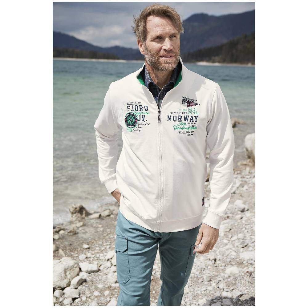 Jan Vanderstorm Sweatjacke BARUK Wollweiß