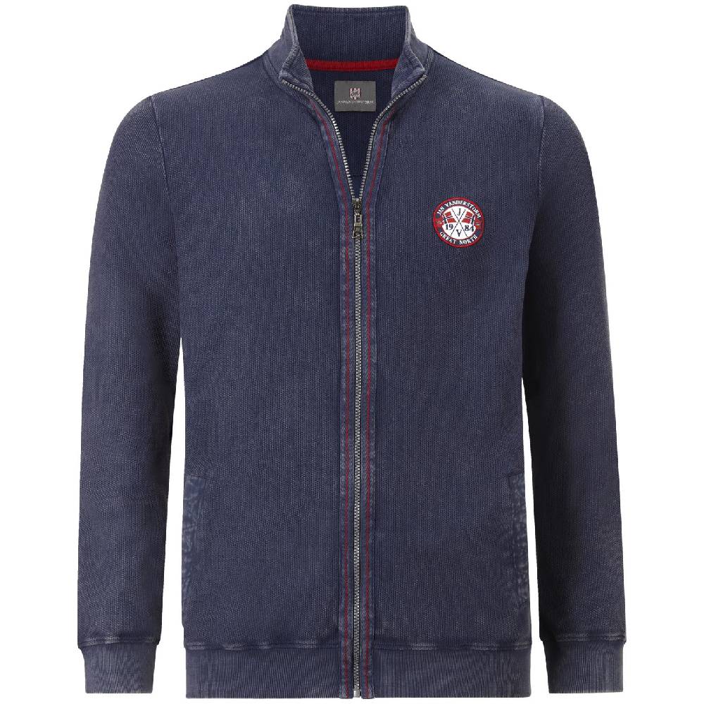 Jan Vanderstorm Sweatjacke DIETBERT dunkelblau