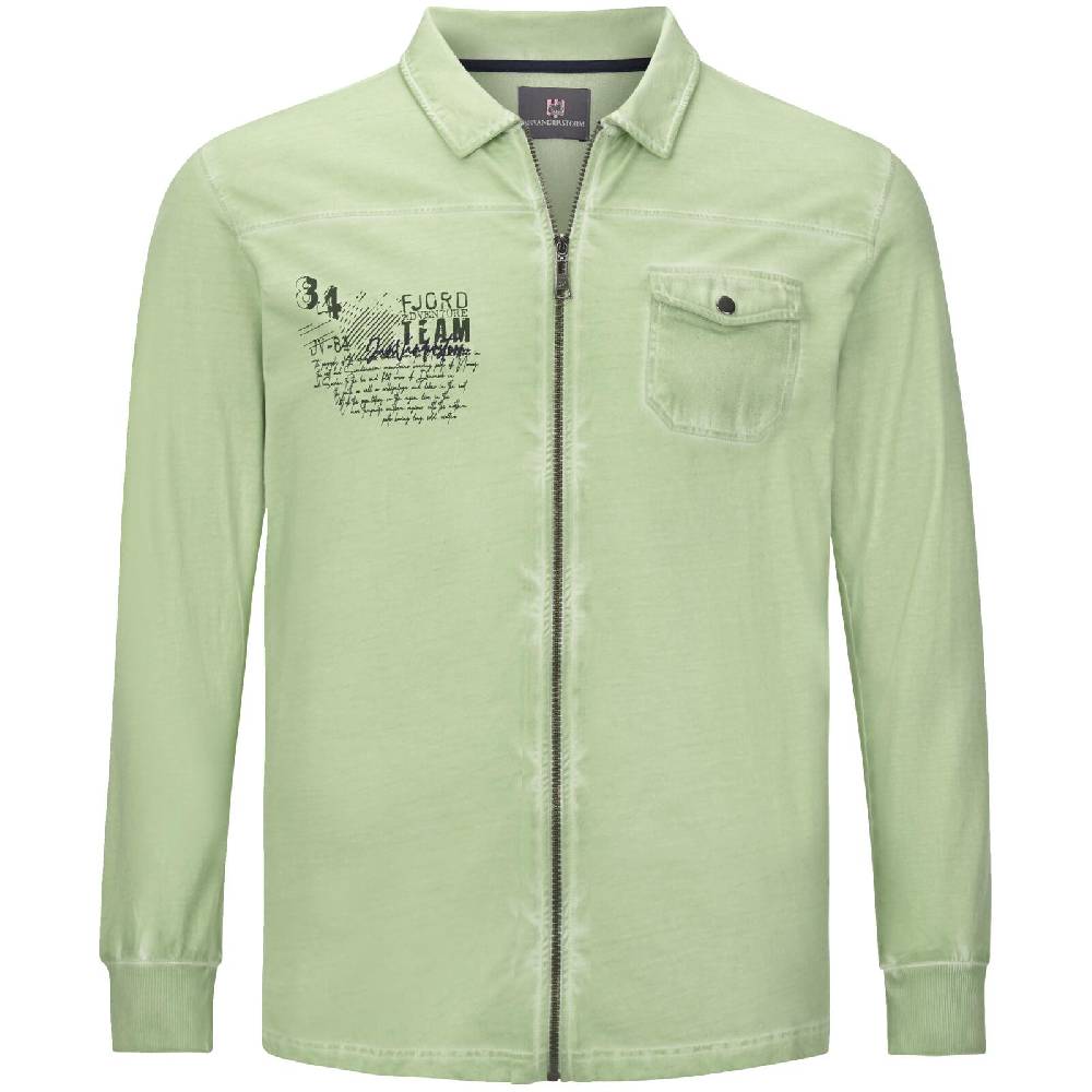 Jan Vanderstorm Sweatjacke FOLKWARD hellgrün