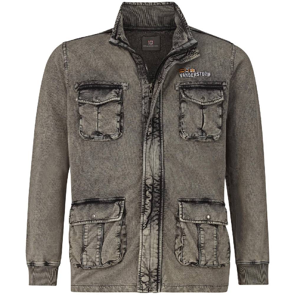 Jan Vanderstorm Sweatjacke GANGOLF dunkelgrau