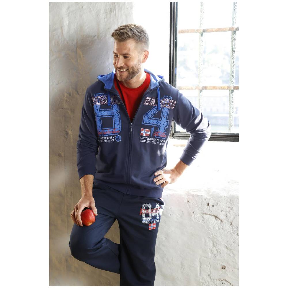 Jan Vanderstorm Sweatjacke GOSWIN Dunkelblau