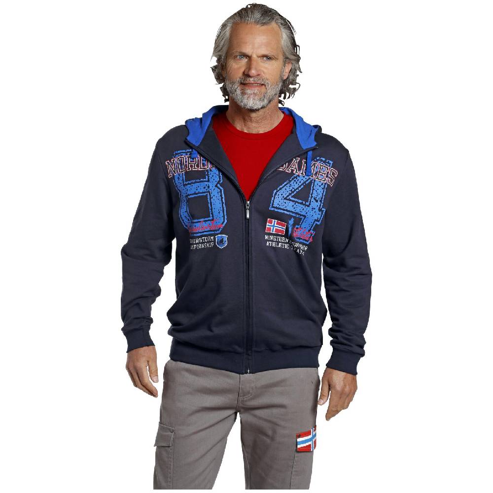 Jan Vanderstorm Sweatjacke GOSWIN Dunkelblau