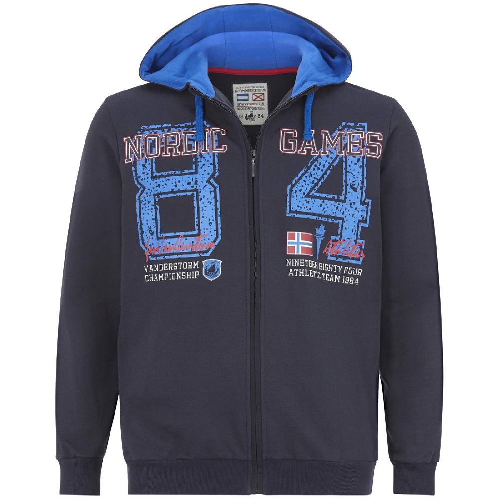 Jan Vanderstorm Sweatjacke GOSWIN dunkelblau