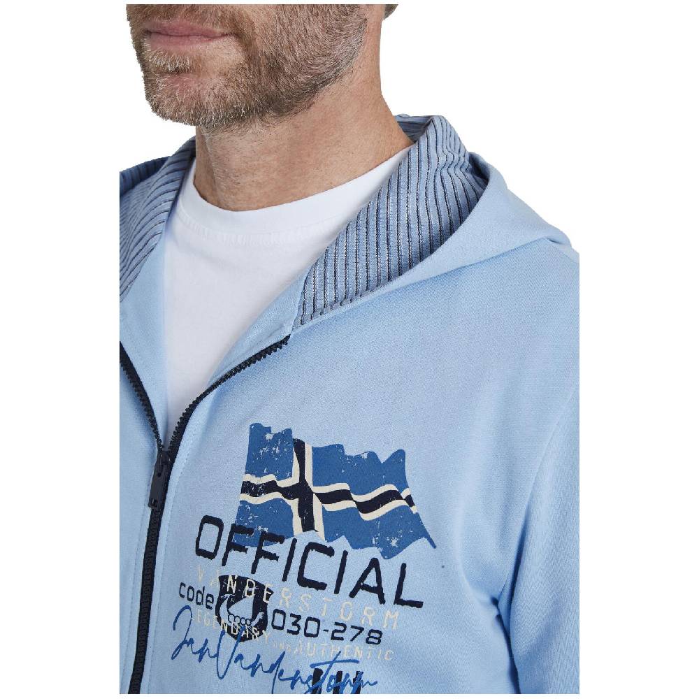 Jan Vanderstorm Sweatjacke INGI Hellblau