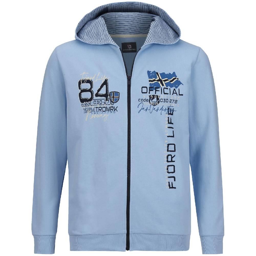 Jan Vanderstorm Sweatjacke INGI hellblau