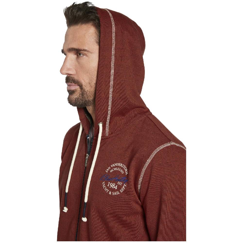 Jan Vanderstorm Sweatjacke JOKORA Rot Melange