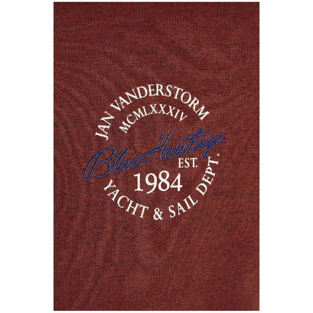 Jan Vanderstorm Sweatjacke JOKORA Rot Melange