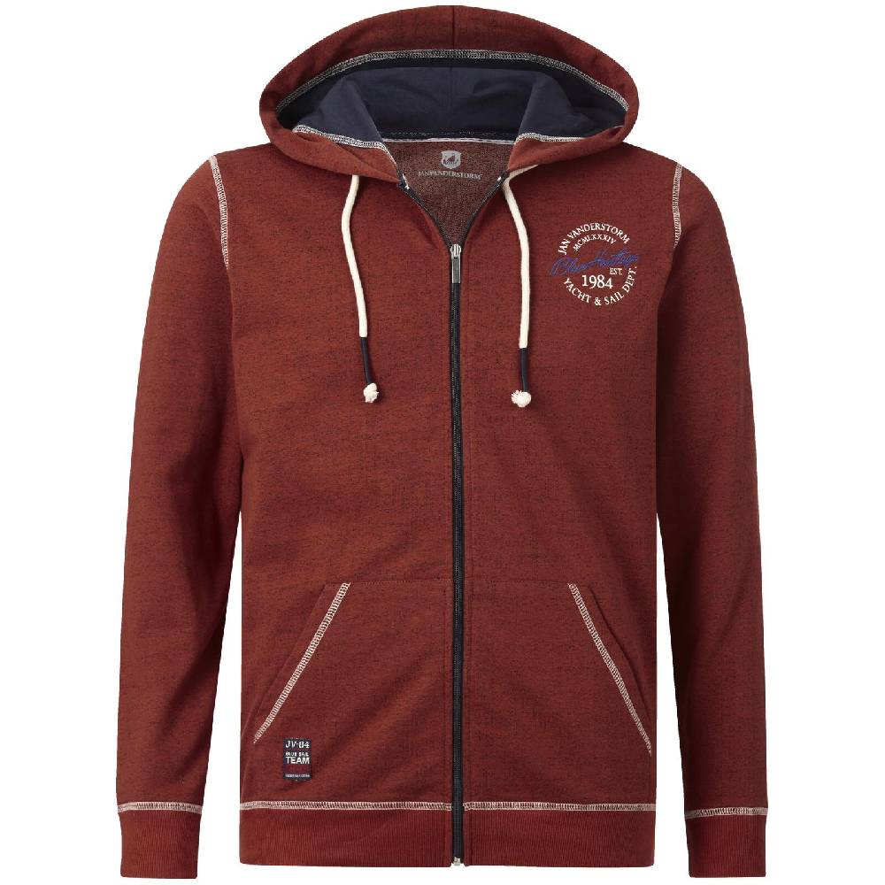 Jan Vanderstorm Sweatjacke JOKORA rot melange