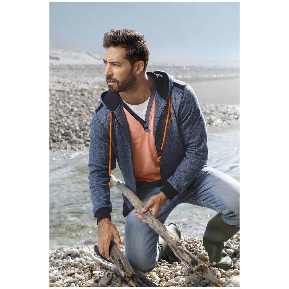 Jan Vanderstorm Sweatjacke ROBART Blau Melange