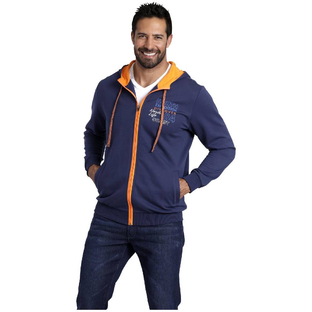 Jan Vanderstorm Sweatjacke RODERICH Dunkelblau