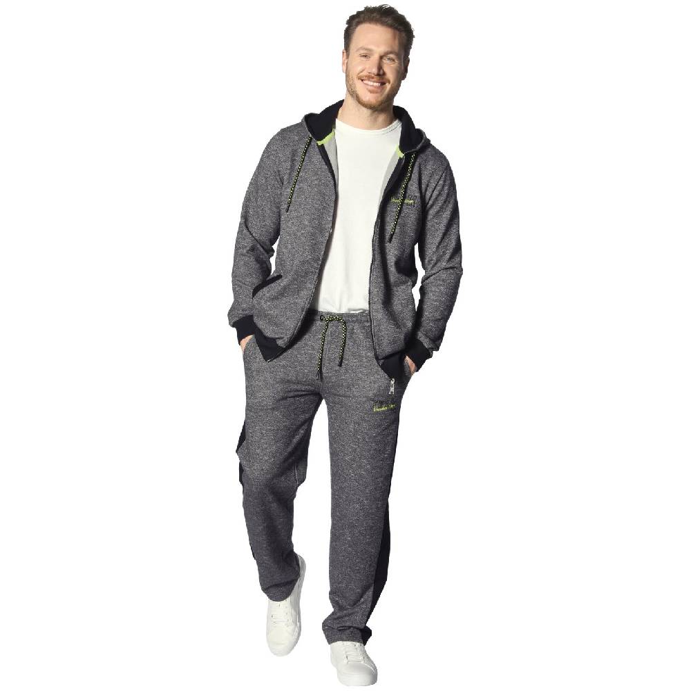 Jan Vanderstorm Sweatjacke RUMOLT Schwarz Melange