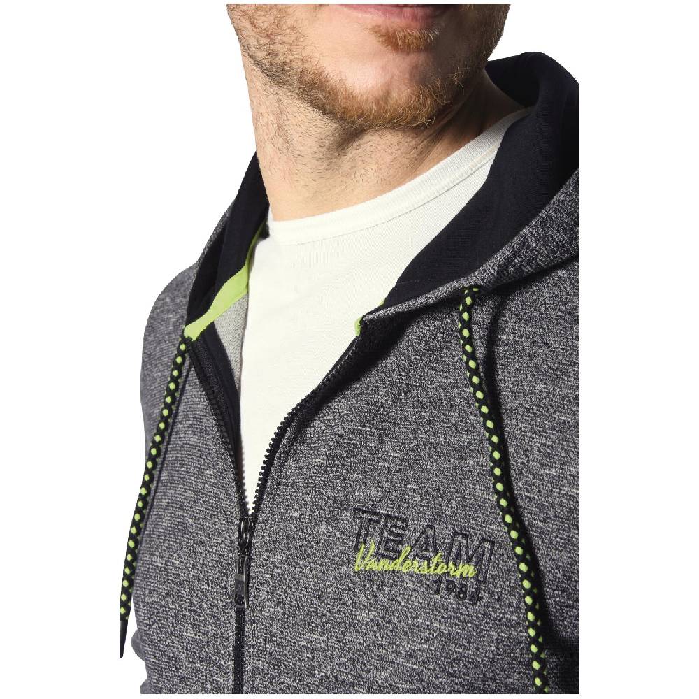 Jan Vanderstorm Sweatjacke RUMOLT Schwarz Melange