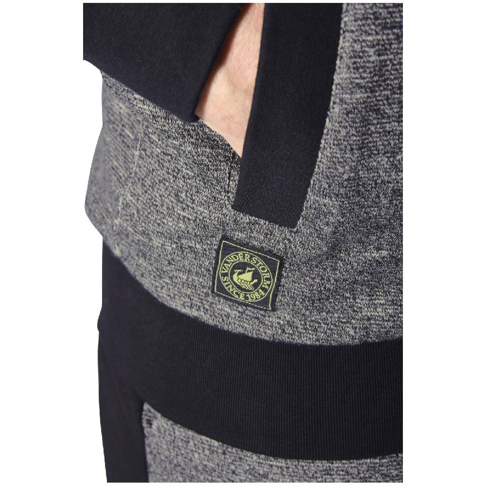 Jan Vanderstorm Sweatjacke RUMOLT Schwarz Melange