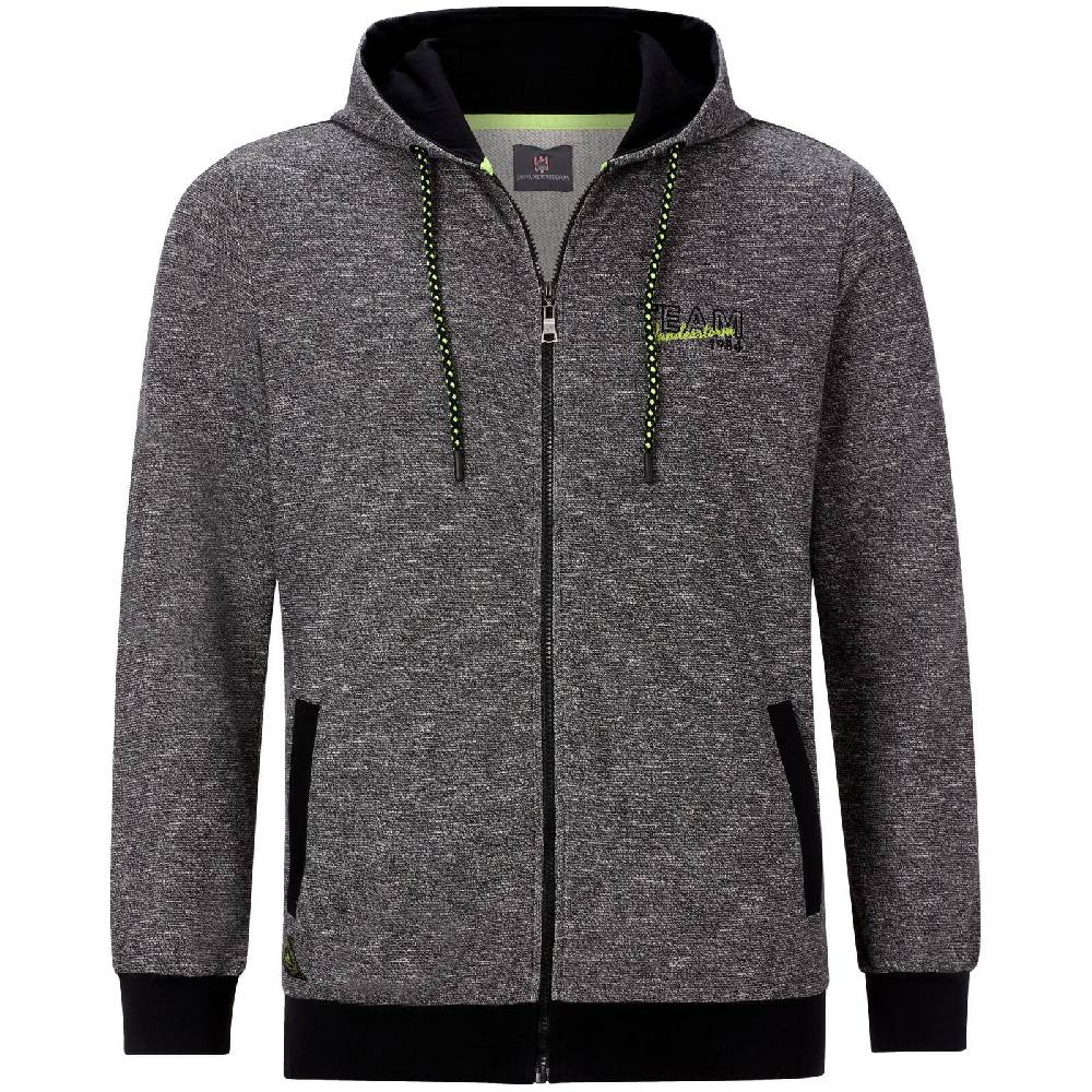 Jan Vanderstorm Sweatjacke RUMOLT schwarz melange