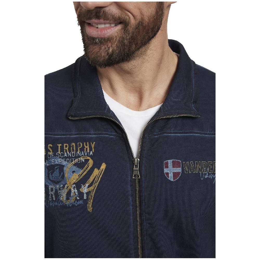 Jan Vanderstorm Sweatjacke SIVID Dunkelblau