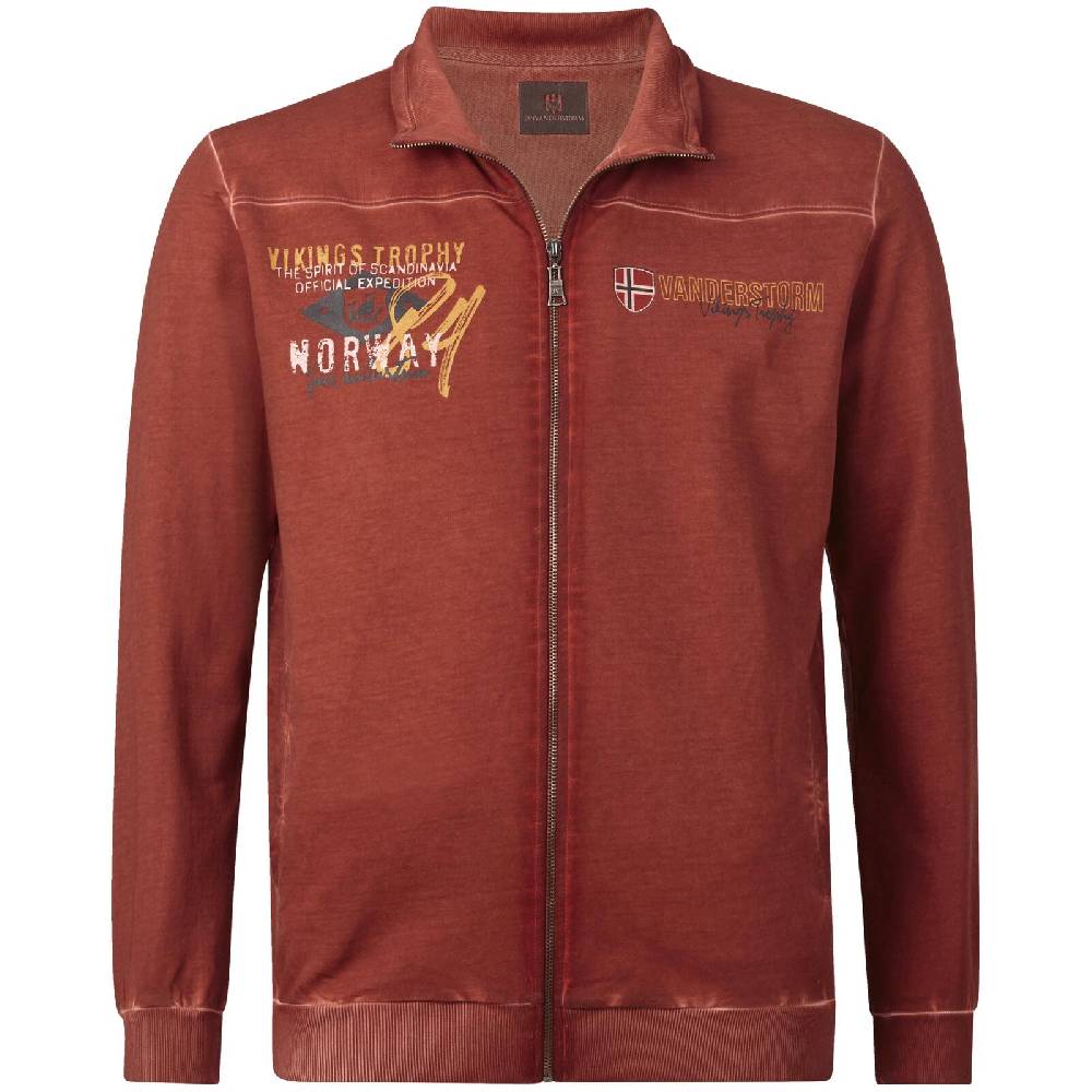Jan Vanderstorm Sweatjacke SIVID rot
