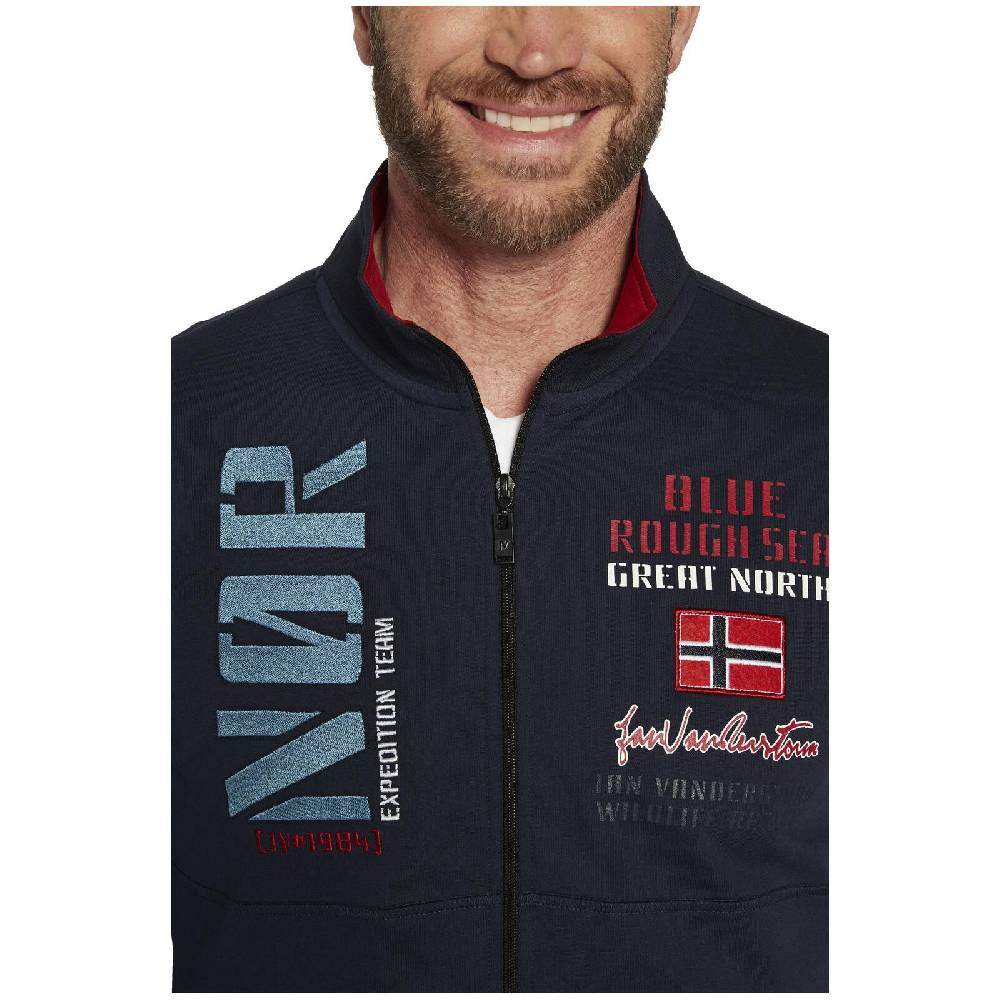 Jan Vanderstorm Sweatjacke TJARKE Dunkelblau