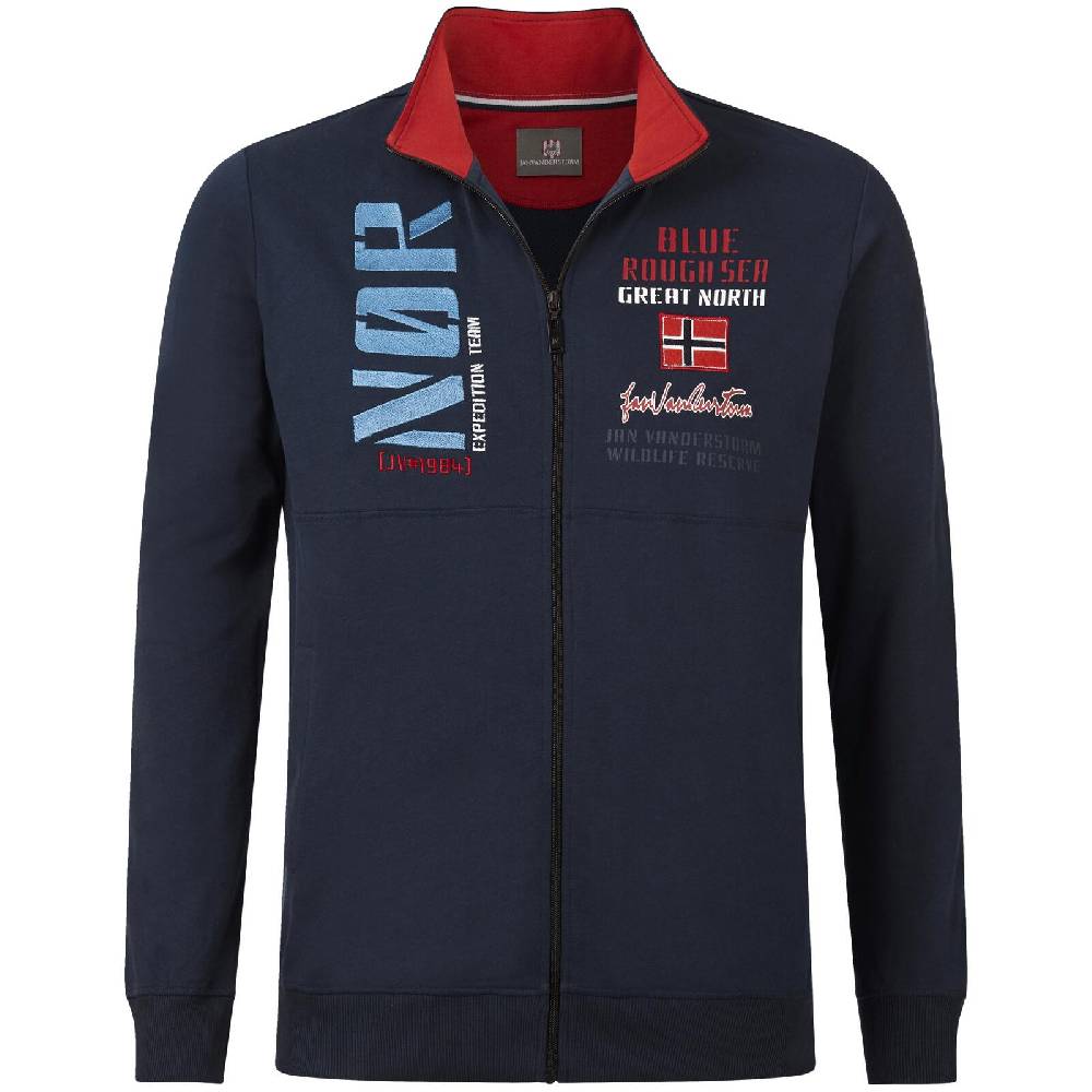 Jan Vanderstorm Sweatjacke TJARKE dunkelblau
