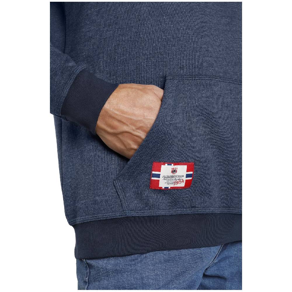 Jan Vanderstorm Sweatshirt BLANKARD Blau Melange