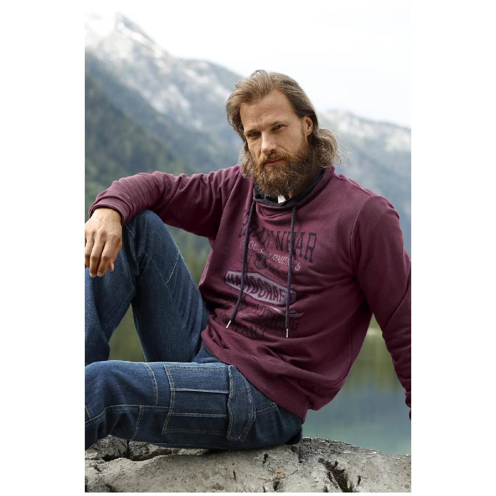 Jan Vanderstorm Sweatshirt DEVIS Dunkelrot