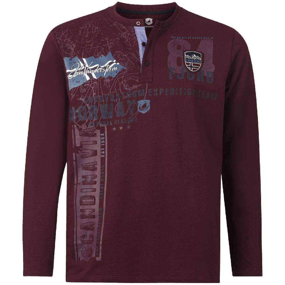 Jan Vanderstorm Sweatshirt FIONN dunkelrot